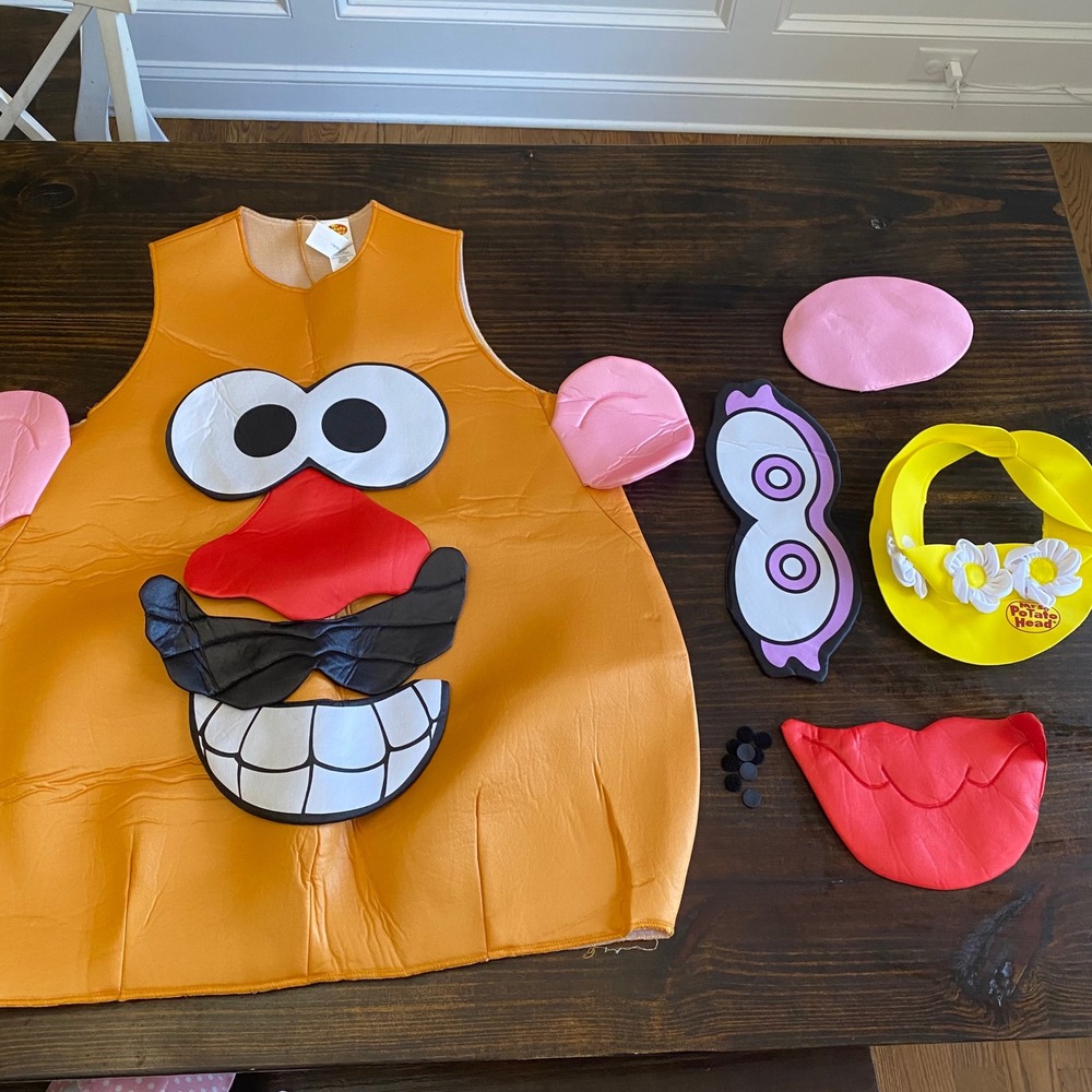Mr Mrs Potato Head Costume Adult XL Toy Story Interchangeable Face Pieces Hasbro